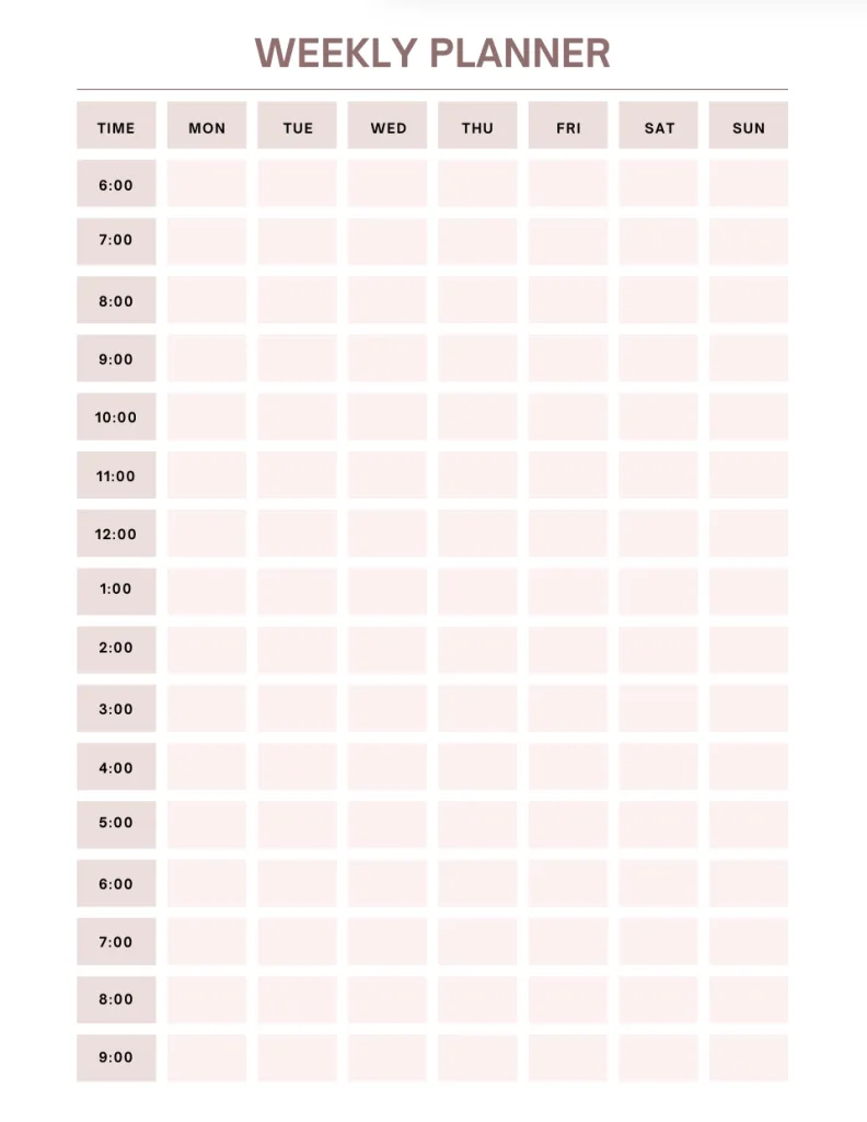 pastel 2025 Weekly Calendar